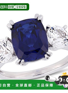 自营 mimi & max6 1/10 CT TGW 垫形切割 10K 白金蓝色和白色蓝宝
