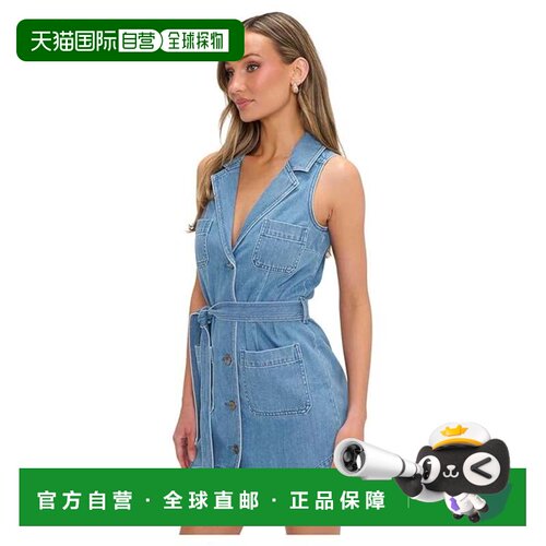 自营Show Me Your Mumu Fairfield Vest Dress  Small Blue Tie W