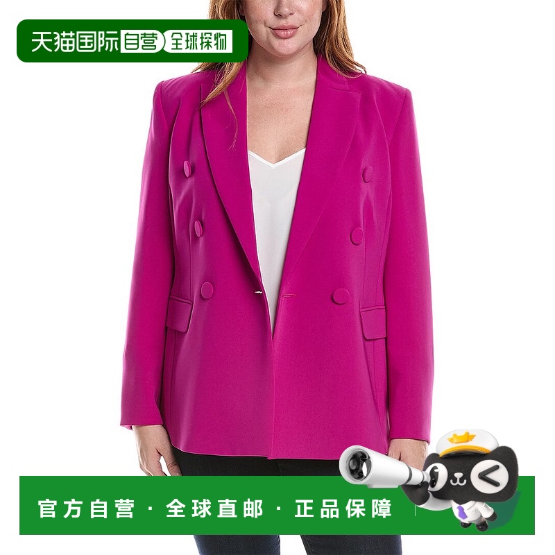 自营 Marina Rinaldi Plus 双排扣西装外套 - 紫色 美国奥莱直发