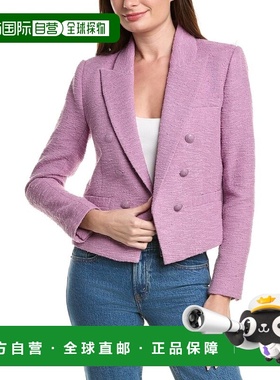 自营l'agenceL’AGENCE Brooke Double-Breasted Crop Blazer - b