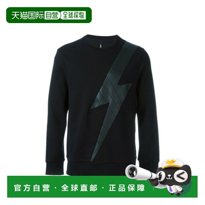自营Neil Barrett Lyocell Men's Sweatshirt - black 美国奥莱直