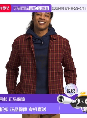 自营 the north faceNorth Face Arroyo男式衬衫棕色格子轻质法兰