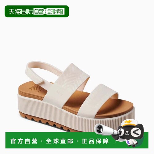 自营Reef wat水Vista凉鞋女白色云朵斜跟马托57-白色 美国奥莱直
