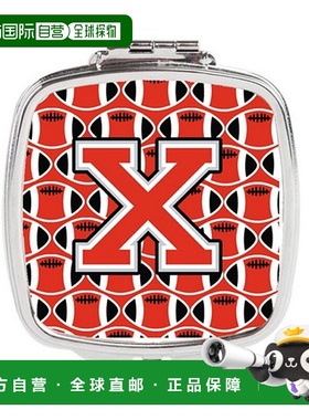 自营 Carolines Treasures CJ1067-XSCM 字母 X 足球猩红色正品