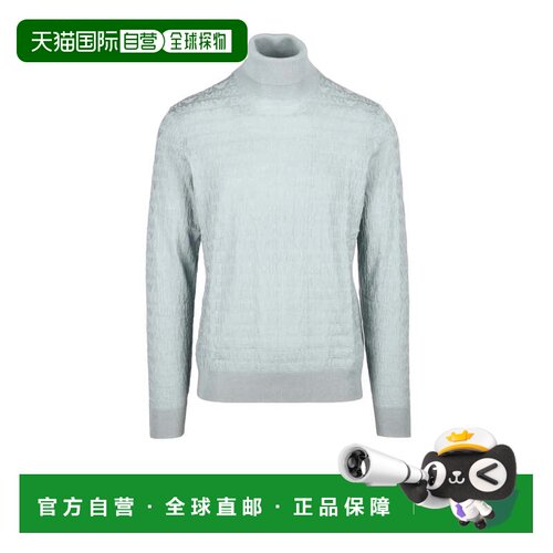 自营emporio armaniTurtleneck Sweater Virgin Wool - Blue - wh