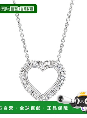 自营 ross-simonsRoss Simons长方形钻石心形纯银项链-16英寸 美