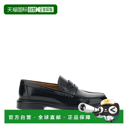 自营givenchy黑色皮革便士平底便鞋-黑色 美国奥莱直发