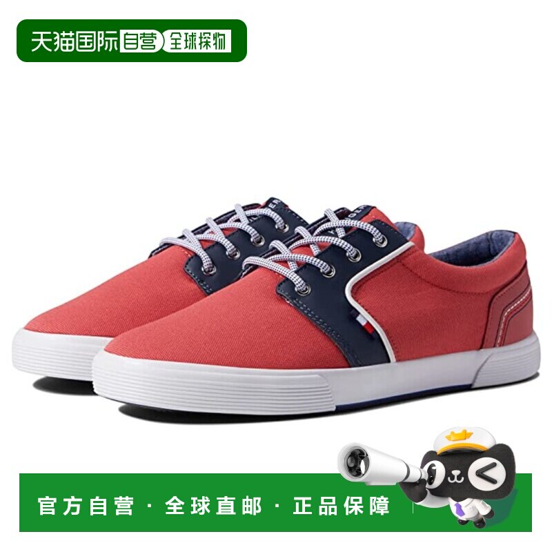 自营Tommy Hilfiger Pimmen运动鞋男士红色蓝色系带生活方式鞋GAL
