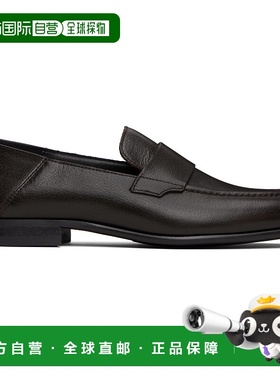 1h可退 香港直邮潮奢 BOSS 波士 男士 棕色 Tumbled Leather Penn