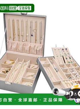 自营 ProCase 首饰盒 2层 米白色 Jewelry  Case收纳戒指
