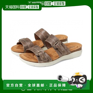 青铜色金属纺织品凉鞋 Dusk April 美国直邮Clarks