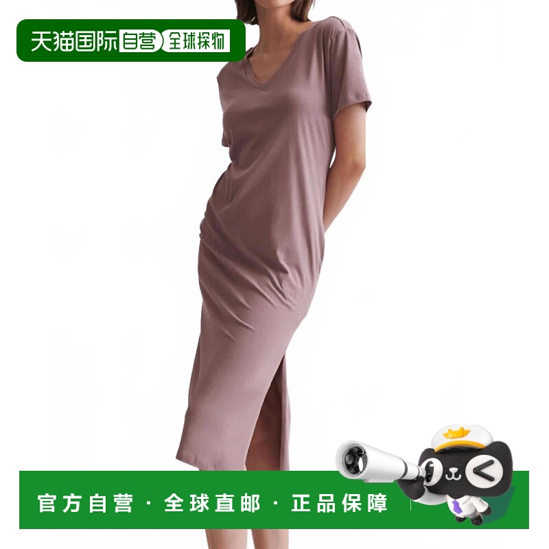 自营skinChana V-Neck Sleepshirt In Mauve - mauve 美国奥莱直