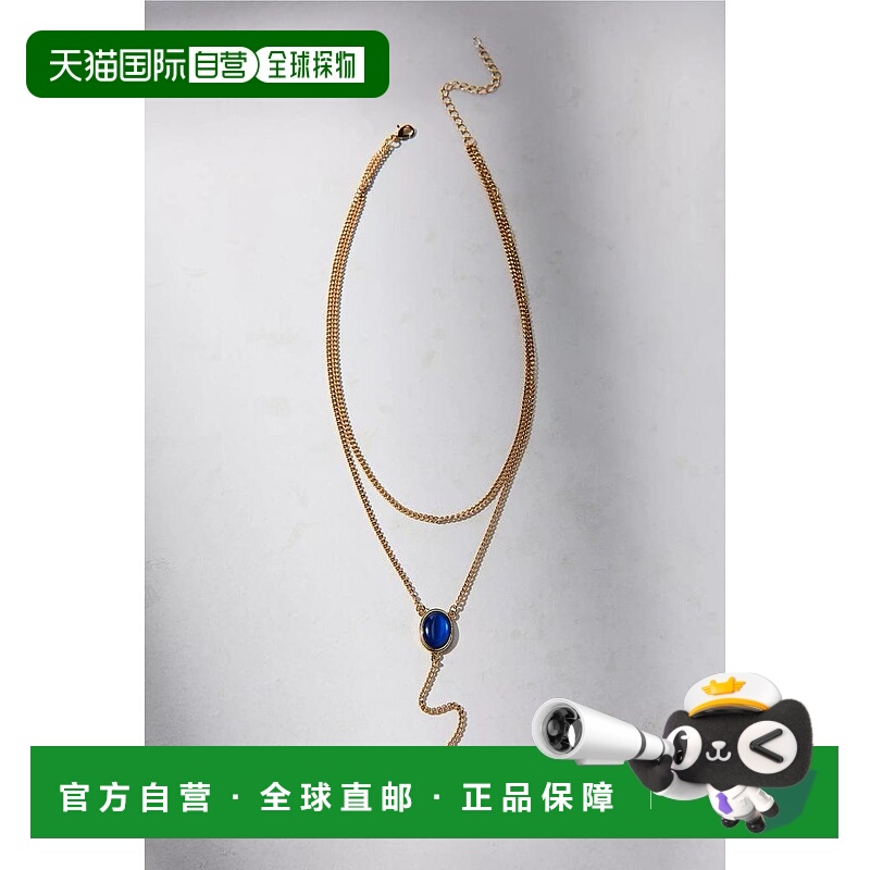 1h可退 【美国直邮】urban outfitters  项链水晶吊坠绿松石链子