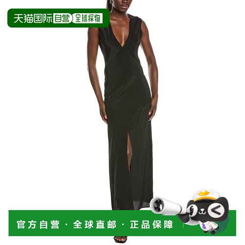 自营PARIS GEORGIA Bettina真丝长裙-黑色 美国奥莱直发连衣裙