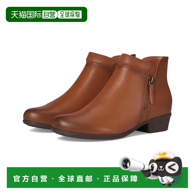 1h可退 【美国直邮】Rockport Carly Bootie 女士时装靴 真皮圆头