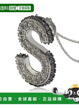 自营 Suzy Levian 纯银蓝宝石和钻石装饰字母吊坠 - 蓝色 美国奥