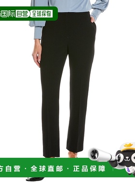 自营Oscar de la Renta Silk-Lined Wool-Blend Skinny Pant - bl