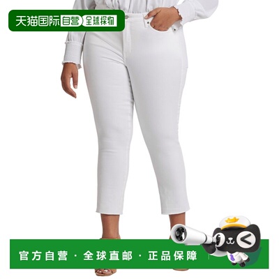 自营NYDJ Plus Sheri Optic White Ankle Crop Jean - white 美国