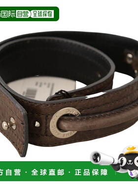 自营Costume National Leather Fastening Women's Belt - brown