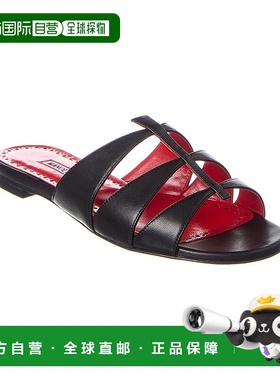 自营 Manolo Blahnik Nooramu 皮革凉鞋 - 红色 美国奥莱直发