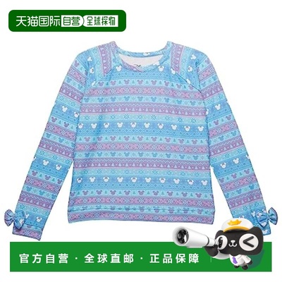 自营Girls Chaser Sweater Blue Mickey Mouse Fair Isle Long Sl