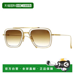 Full Rim Crystal 自营Dita Gold Aviator Yellow Sunglasses