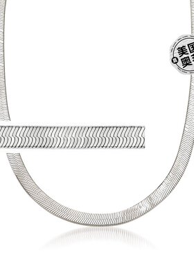 自营 Ross-Simons 意大利 6 毫米纯银人字链项链 - 18 英寸 美国