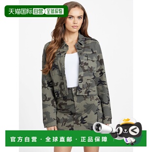 自营 guess惠特尼迷彩夹克-惠特尼迷彩橄榄多色 美国奥莱直发