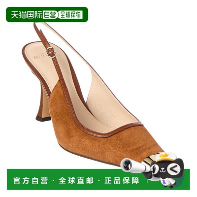 自营 Alexandre Birman Olivia 85绒面革斜背高跟鞋-棕色 美国奥