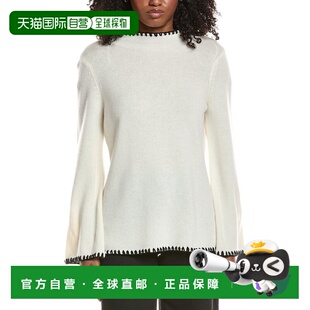 Neck Funnel Tahari 美国奥 Sweater white Cashmere 自营Elie