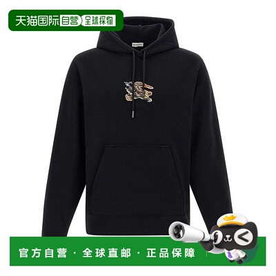 自营burberryClassic Black Sweater With Ribbed Cuffs And Time