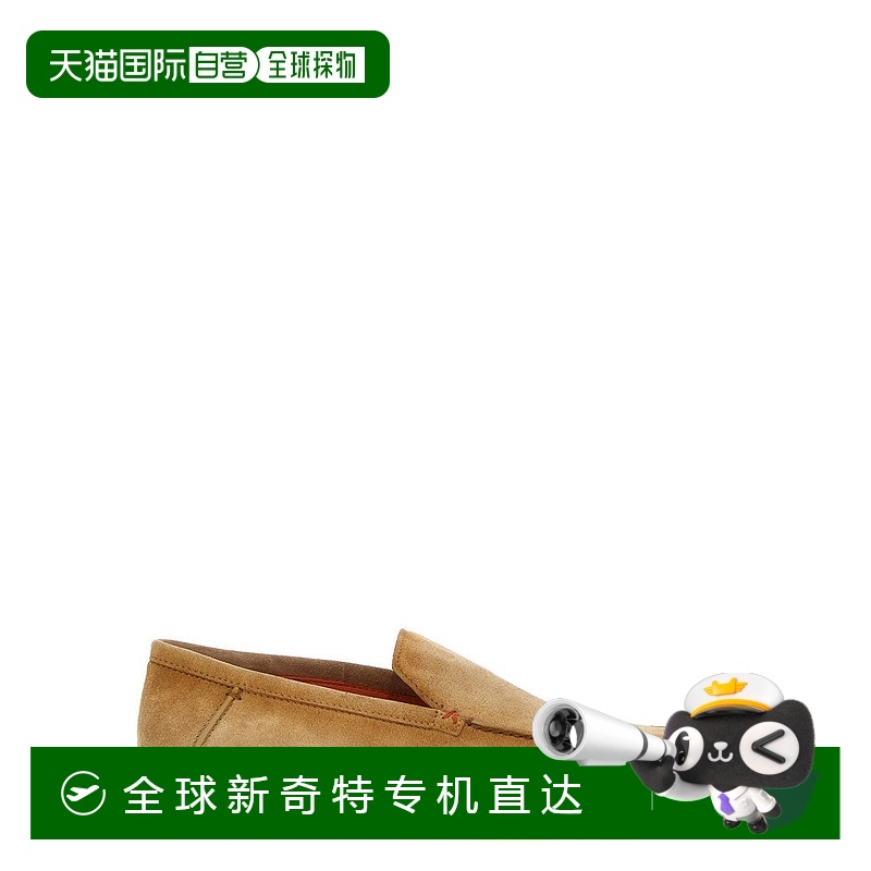 自营 santoni棕色绒面乐福鞋配橡胶鞋底-中性色 【美国奥莱】直发