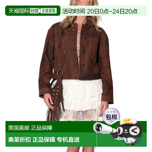 自营Walter Baker Larissa Leather Jacket - brown 美国奥莱直发