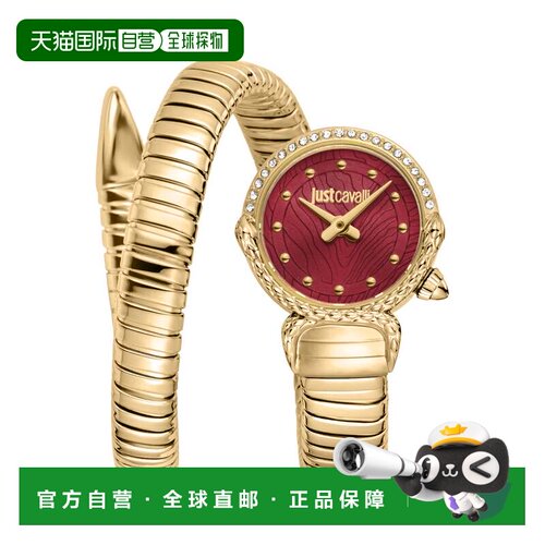 自营Just Cavalli Women's Snake 22mm Quartz Watch - gold 美国