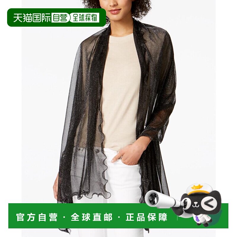 【美国直邮】INC International Concepts 荷叶边金属晚装披肩图片