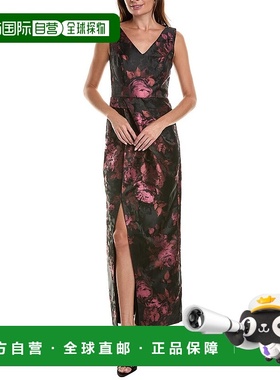 自营 Kay Unger Liana 柱状礼服 - 紫色 美国奥莱直发连衣裙