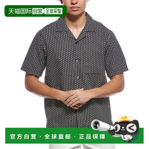 自营Theory Noll Geo Shirt - black 美国奥莱直发