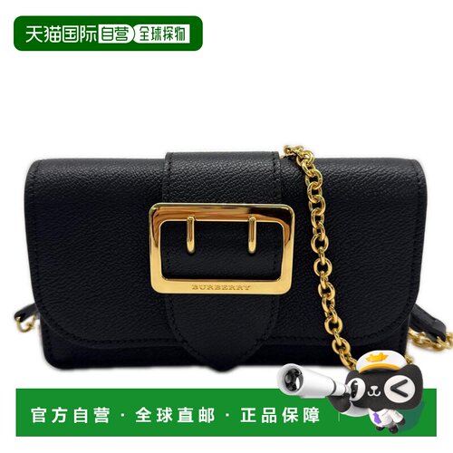 自营Burberry Leather Shoulder Bag (Pre-Owned) - black 美国奥