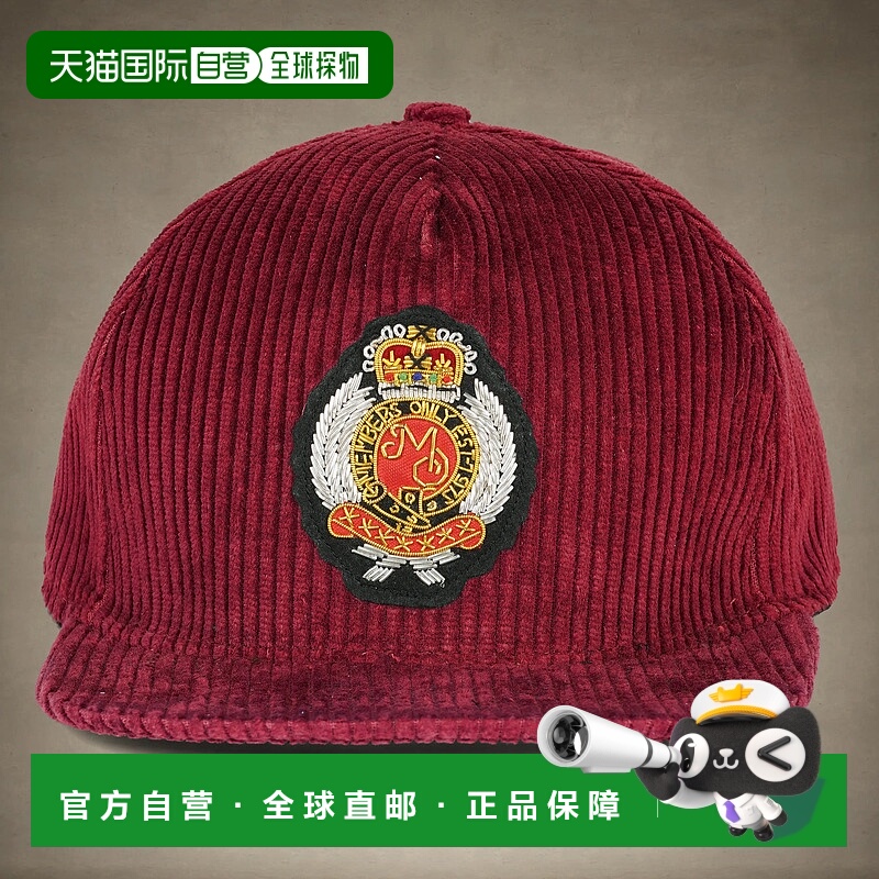 自营members only灯芯绒棒球帽-会员专用Crest-葡萄酒 美国奥莱直