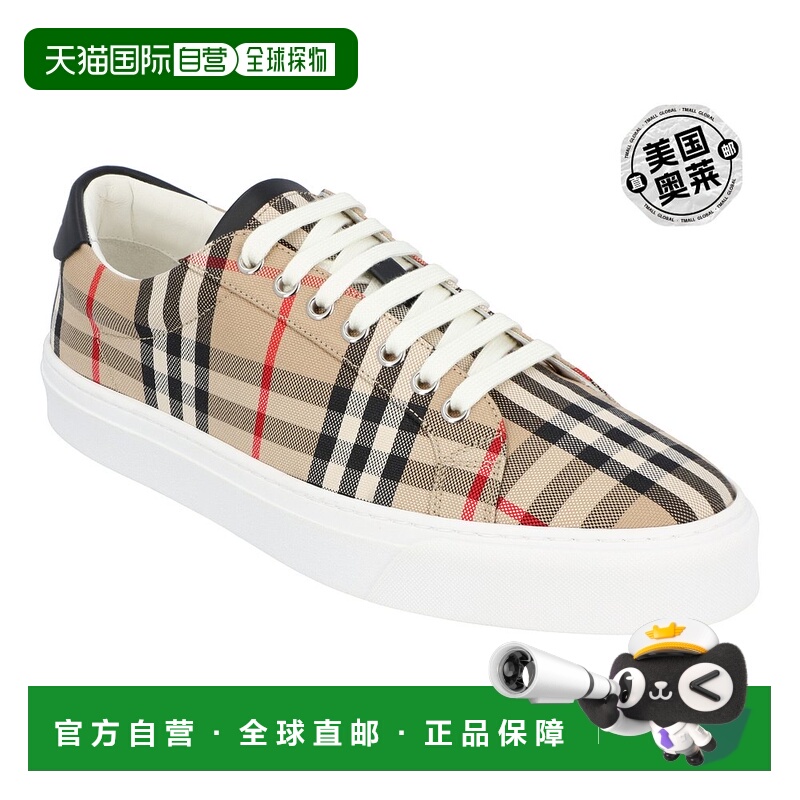 自营Burberry Vintage 格纹运动鞋 米色 - 米色 美国奥莱直发