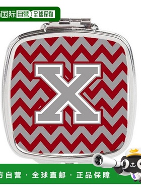 自营 Carolines Treasures CJ1043-XSCM 字母 X 雪佛龙深红正品