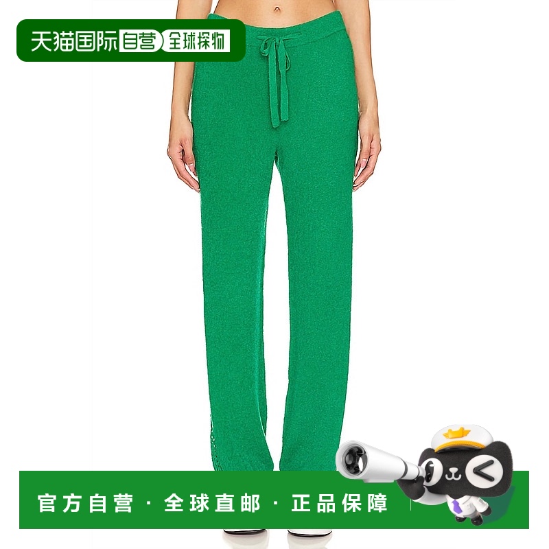 自营 monrow女士欧芹色 Boucle 针织复古运动裤 - parsley 美国奥