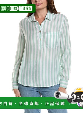 自营 lola river洛拉河条纹衬衫-绿色 美国奥莱直发