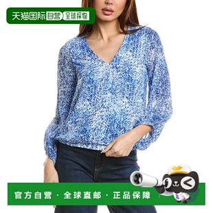Sleeve Ballon Camuto 美国奥莱直 Blouse blue Wrap 自营Vince