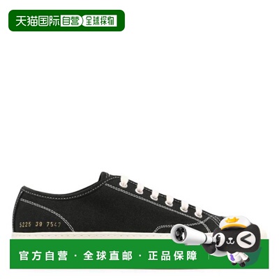 自营common projects常见项目锦标赛帆布低帮运动鞋-黑色 美国奥