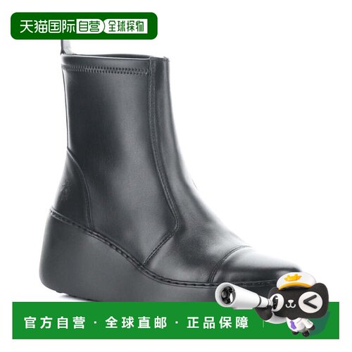 自营FLY London Daik皮靴-黑色 美国奥莱直发短靴女靴