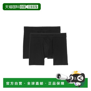 自营 tommy john汤米 约翰第二层皮内裤男式黑色平角内裤2件套UPS