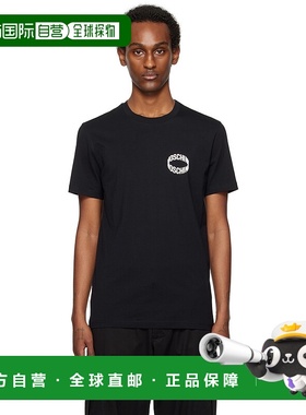 1h可退 香港直邮潮奢 Moschino 莫斯奇诺 男士 黑色 Loop T 恤 07