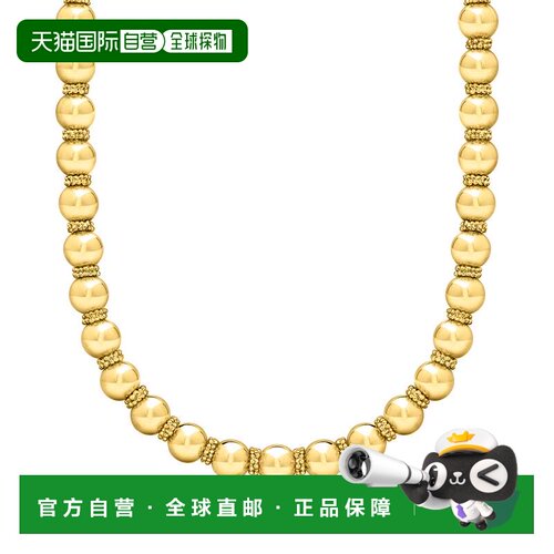 自营Ross-Simons Italian 12mm 14kt Yellow Gold-Plated Bead Ne