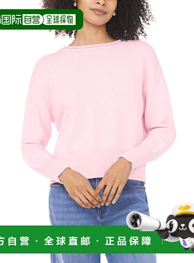 自营Vince Camuto Rollneck Lightweight Cotton Pullover - pink